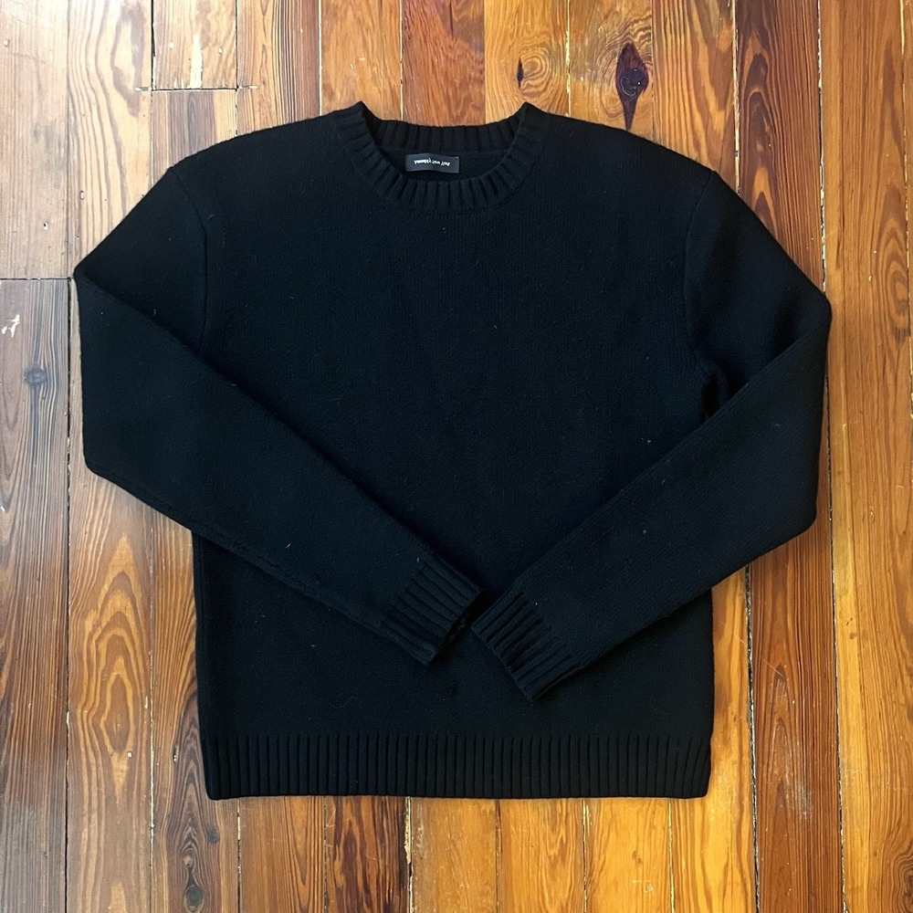 Assembly New York Black Crewneck Knit Sweater‎ Men's Medium Cotton